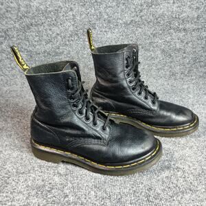 Dr Martens Boots Women Size 5 Black 1460 Pascal Leather Combat 8 Eyelet